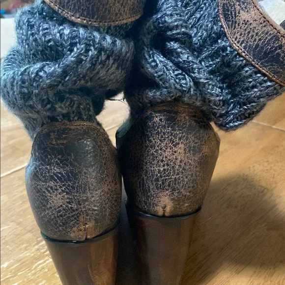 Distressed Brown Ankle Boots - Picture 7 of 8